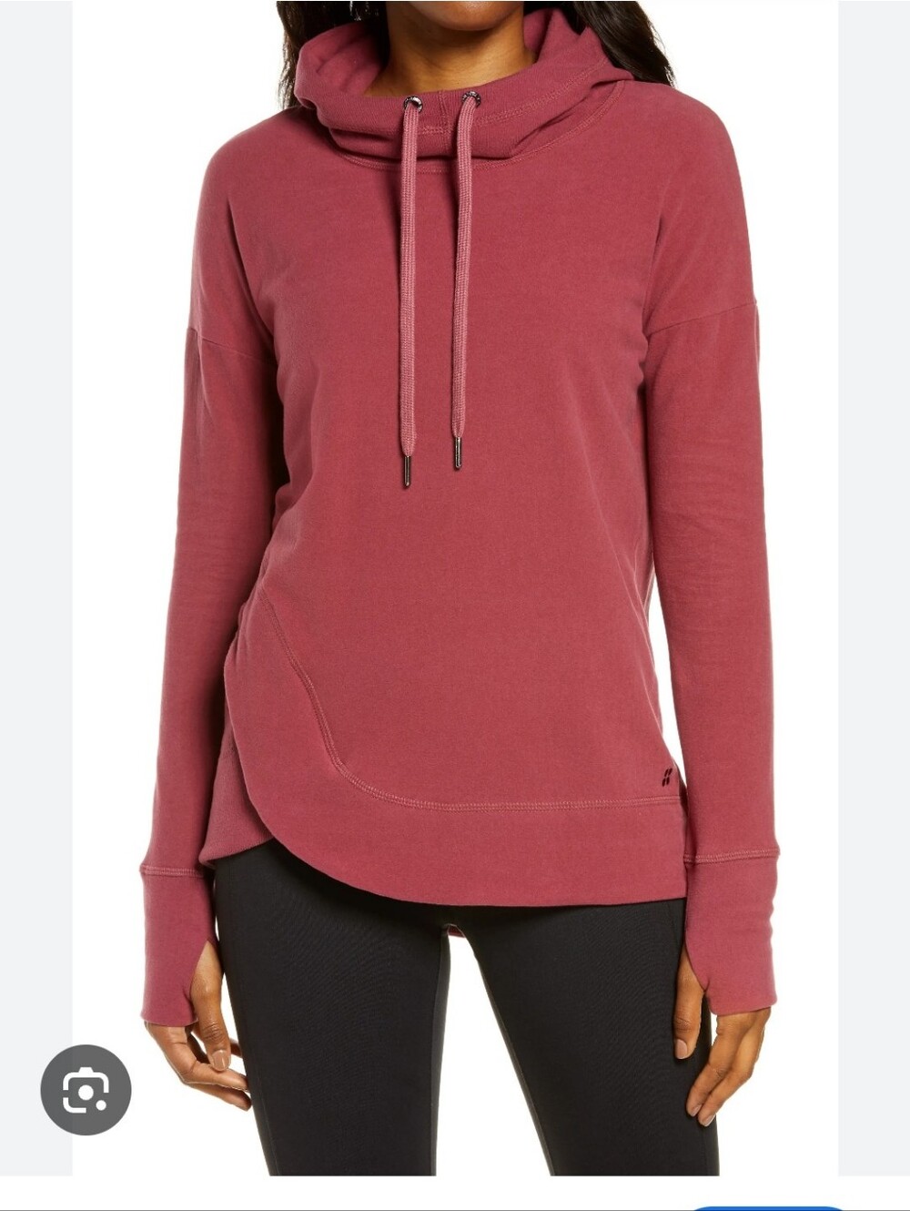 Sweaty Betty  Escape  Fleece Hoodie in Dusty Rose Size S